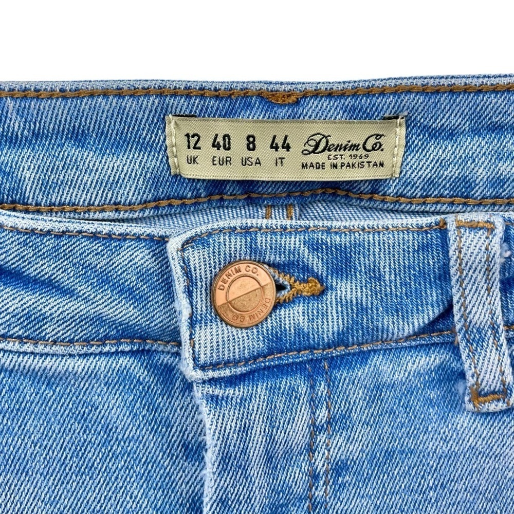 Primark Blue High Waisted Skinny Stretch Jeans Size 8 - Picture 4 of 6